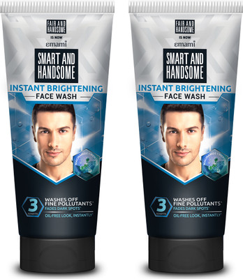 Smart & Handsome Instant Brightening |Washes off Fine Pollutants|150GM Each Face Wash(300 g)