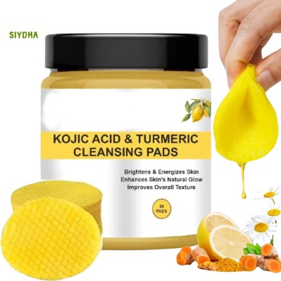 SIYDHA Kojic Acid And Turmeric Pads For Daily Cleansing And Acne Reduction Face Wash(60 g)