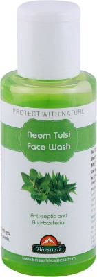 BIOSASH Neem Tulsi Facewash (100ml x 3) - Gentle Cleanser for Clear, Soft, and Hydrated Skin Face Wash(300 ml)