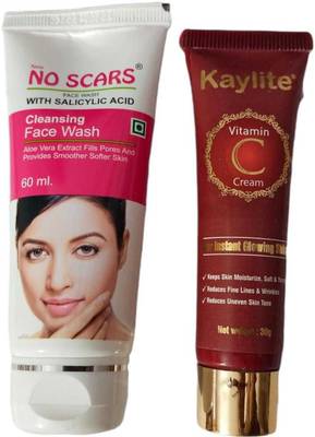 NO SCARS 1 FACE WASH WITH 1 KAYLITE VITAMIN C CREAM Face Wash