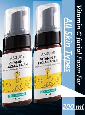 ASSURE VITAMIN C FACIAL FOAM Skin Whitening Deep Cleansing Facial Foam  Vitamin C For All Skin Types Combo Face Wash(200 g)