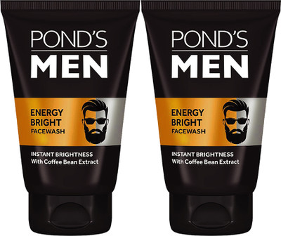 POND's Men Energy Bright Anti-Dullness Facewash With Coffee Bean|| 100 g (Pack of 2) Face Wash(100 g)