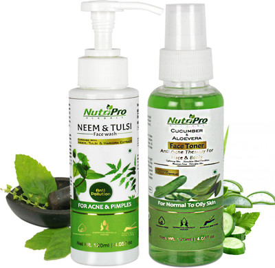 NutriPro Neem & Tulsi  With Cucumber & Aloevera Toner For Deep Cleanses Face Wash(240 g)