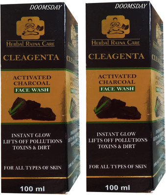DOOMSDAY CLEAGENTA ACTIVE CHARCOAL FACEWASH FOR SKIN CLEANSING & GLOWING SKIN PACK OF - 2 Face Wash(200 ml)