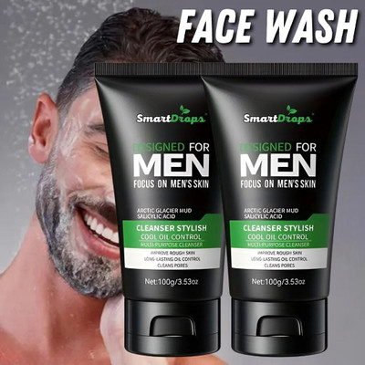 smartdrops Men Facewash For Daily Use For Healthier & Brighter Skin For All Skin Type Face Wash(200 g)