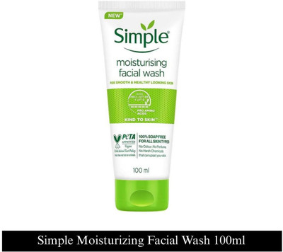 Simple Kind to Skin Moisturising Soap Free Paraban Free Facial Wash Face Wash(100 g)