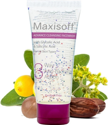 Maxisoft 3 Way Antibacterial  | Kukui Nut Oil | Soap free Face Wash(200 ml)