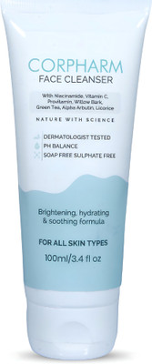 CORPHARM Face Cleanser for Men & Women – Brightening, Hydrating & Anti-Acne Daily  with Niacinamide, Vitamin C & Natural Extracts Face Wash(100 g)