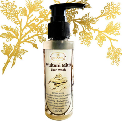 Pihaaru Nature Fresh Multani Mitti  – Clear & Bright Skin (100ml). Face Wash(100 ml)