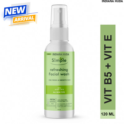 INDIANA HUDA Simple Skin Refreshing  120ml | Smooth & Radiant Glow Face Wash(120 ml)