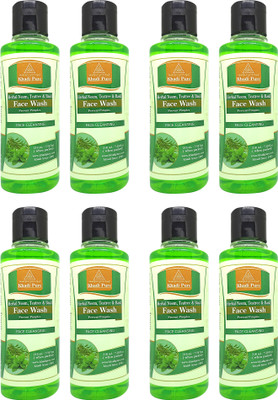 Khadi Pure Gramodyog Herbal Neem, Teatree & Basil  (Pack Of 8) (1680Ml) Face Wash(1680 ml)