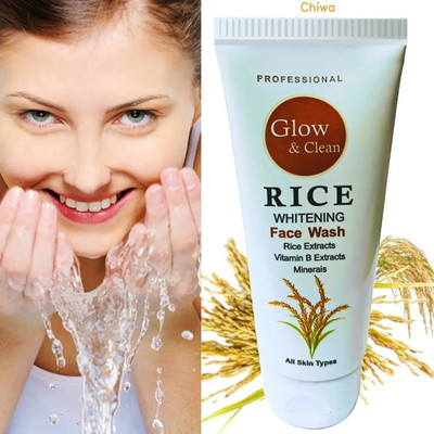 CHIWA Rice Water Whitening  100ml by Glow & Clean – Vit B Face Wash(100 ml)