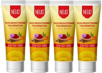 NEUD Skin Brightening & Tan Removal Face wash for Men & Women (Pack of 4) Anti Acne Face Wash(280 ml)