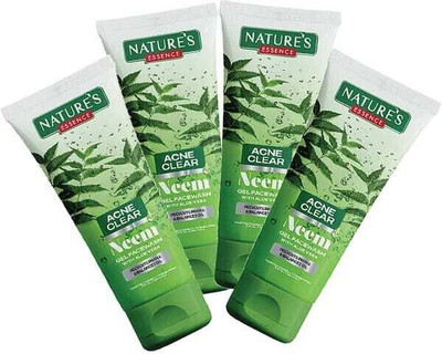 Nature's Acne Clear Neem  For Women, Anti Bacterial, Fights Acne and Pimple, Reduces Blemishes 50g Each Face Wash(200 g)