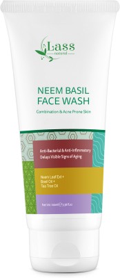 LASS NATURALS Neem & Basil  - Natural Face Cleanser for all Skin Types 130ml- Skin Care Face Wash(130 g)