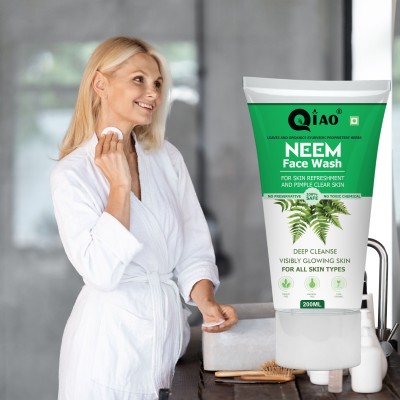 Qiao Neem Facewash For Men & Women Skin Brightening , Skin Hydration Even Skin Tone Face Wash(200 ml)