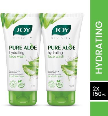 Joy Revivify Pure Aloe Hydrating (Pack of 2X150ml) Aloe Vera  Face Wash(300 ml)