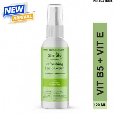 INDIANA HUDA Simple Soothing  120ml | Non-Irritating & Gentle Formula Face Wash(120 ml)