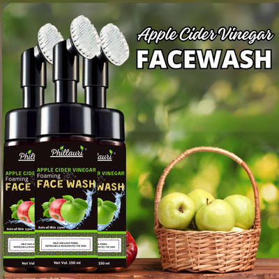 Phillauri Apple Essence Cleansing Elixir Foaming With Built in Brush Face Wash(450 ml)