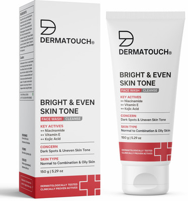 Dermatouch Bright & Even Tone with Niacinamide, Vitamin E and Kojic Acid Face Wash(150 g)