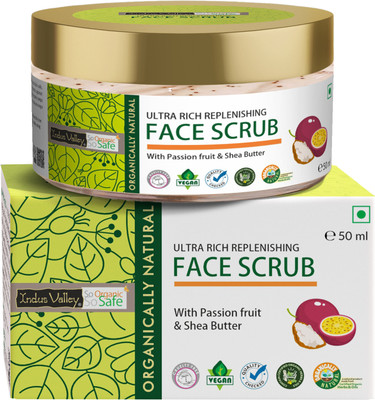 Indus Valley Ultra Rich Replenishing Fruit Scrub - Made with Shea Butter and Fruits Face Wash(50 ml)
