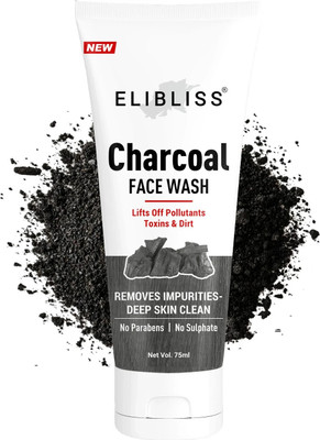 ELIBLISS Charcoal Natural for Oil Control and Pollution Defense  Face Wash(75 ml)