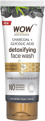 WOW SKIN SCIENCE Activated Charcoal -with Activated Charcoal Beads-No Sulphates & Parabens Face Wash(100 ml)