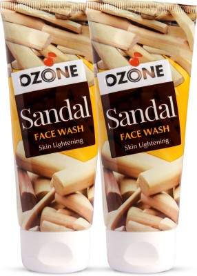 OZONE Sandal Face Cleanser | Goodness of Sandalwood | All Skin Types | Pack of 2 Face Wash(120 ml)