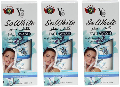 YC SO White  with magic bag (pack of 3) 100mlx3 Face Wash(300 ml)