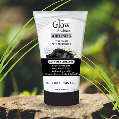 wryak Glow & Clean Whitening , Activated Charcoal, Pore Minimizing 100ml x 2 Face Wash(200 g)