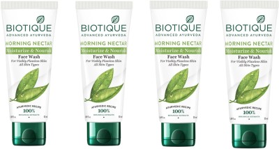 BIOTIQUE Morning Nectar Moisturize & Nourish  50 ML (Pack Of 4) Face Wash(200 ml)