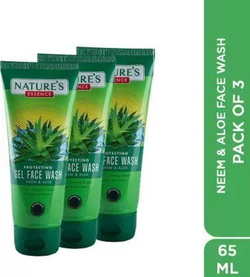 Nature's Essence Neem & Aloevrea  - 65ml Pack of 3 Face Wash(195 ml)