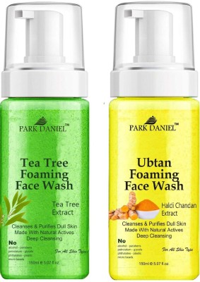 PARK DANIEL Tea Tree & Ubtan Foaming  For Skin Glowing Combo of 2 150ML(300ML) Face Wash(300 ml)