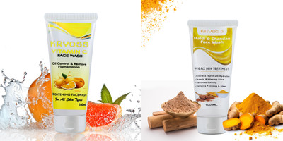 Kryoss Vitamin C And Haldi Chandan  (100 + 100 ml) Face Wash(100 ml)