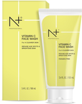 N PLUS Professional Vitamin C FaceWash For Oily to Normal Skin women & men, Hydration, Brightening, Pore Cleansing, Detan, Acne & Sensitive Skin, - No Parabens (100ml) (Pack of 1) Face Wash(100 ml)