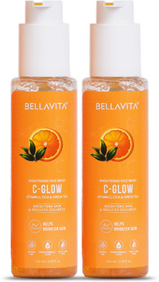 BELLAVITA Vitamin C Pack of 2 for Oil Control, Skin Brightening & Cleansing Face Wash(200 ml)