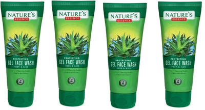 Nature's Essence Protecting Gel  Neem & Aloe 50ml X 4 Face Wash(200 ml)