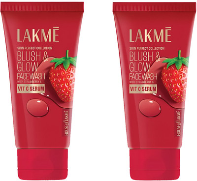 Lakmé Blush & Glow Strawberry Blast ,Gentle Facewash Cleanser Face Wash(200 g)