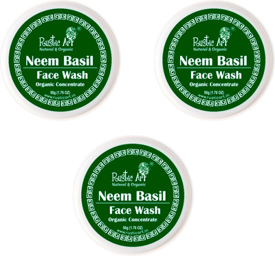RUSTIC ART Neem Basil  - Organic & Natural Anti Acne & Anti Pimple Face Wash(150 g)