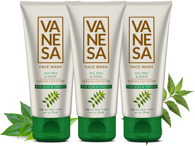 VANESA Tea Tree & Neem  Cleanse Impurities For Acne & Pimple Face Wash(150 ml)