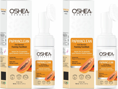 OSHEA Papayaclean Anti Blemish Foaming (Pack of 2) Face Wash(150 ml)