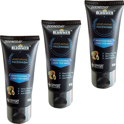 DOOMSDAY GLOWMEN MOUISTURIZING FACEWASH FOR MOUISTURIZING & SOFTNING SKIN PACK OF - 3 Face Wash(180 g)