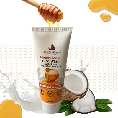 dadis magic Honey Malai Facewash for Radiance glow Face Wash(100 g)