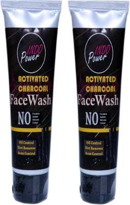 INDO POWER Aa70- ACTIVATED CHARCOAL FACEWASH COMBO PACK (2x100gm.) Face Wash(200 g)