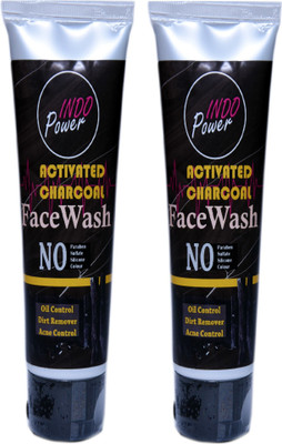 INDOPOWER DoO 190-ACTIVATED CHARCOAL FACEWASH COMBO PACK (2x100gm.)(2 Items in the set)