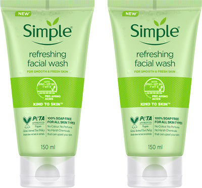 Simple Kind To Skin Refreshing Facial Wash (PACK OF 2) Face Wash For Rs. 311 @ 60% off