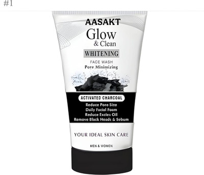 AASAKT Whitening Activated Charcoal  For Men & Women Face Wash(100 g)