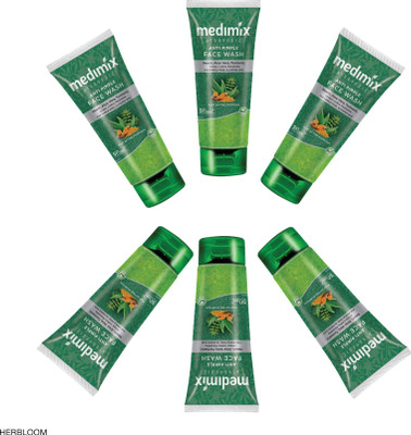 HERBLOOM MEDIMEX ANTI PIMPLE NEEM ALOE VERA TURMERIC (PACK OF 6)  (100 ml) Face Wash(600 ml)
