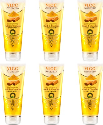 VLCC Ayurveda Skin Brightening Haldi & Chandan  (Pack of 6) Face Wash(600 ml)