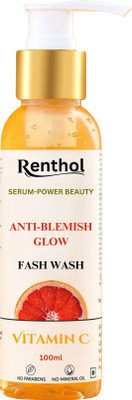 Renthol Vitamin C Anti- blemish Glow  With Deep Cleansing I Brightening, Skin Illuminating Face Wash(100 ml)